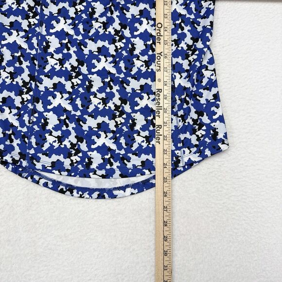 Zero Restriction Golf Pullover Top Womens Size Small Blue Camouflage Performance - Picture 10 of 10